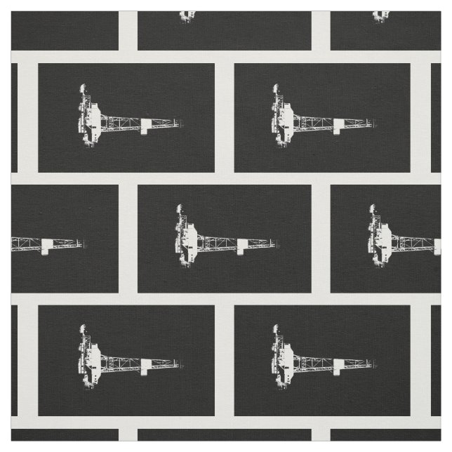 Erdölbohrungs-Anlage-Silhouette Stoff (Muster)