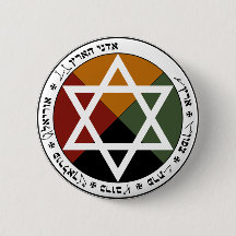 ErdPentagramm des goldenen Dämmerungs-Buttons