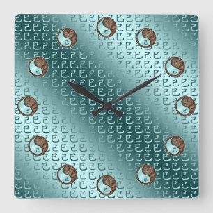 Erdschlange Quadratische Wanduhr