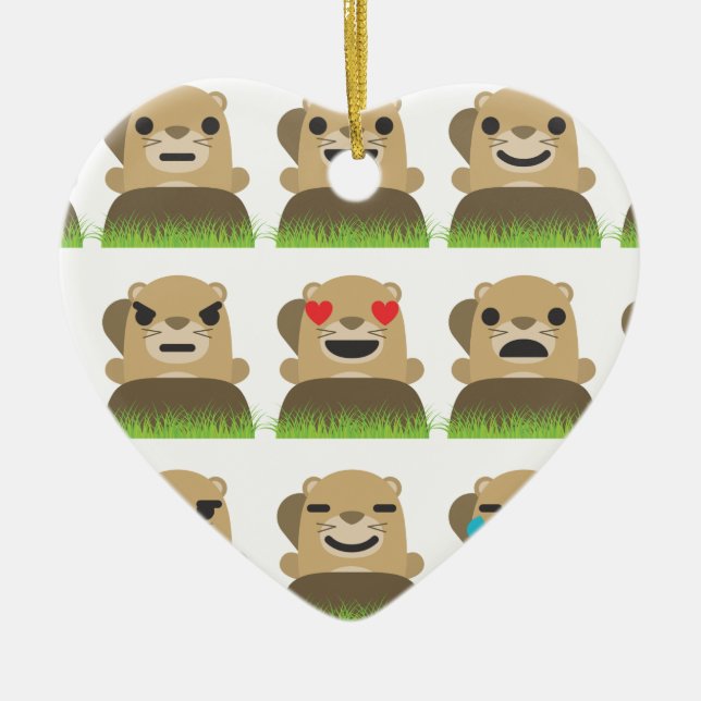 Erdschweinchen Keramik Ornament (Vorne)