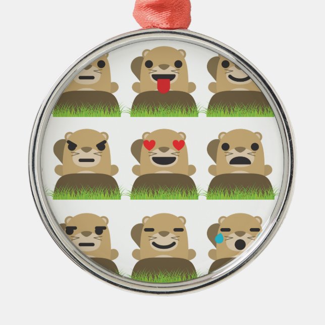 Erdschweinchen Ornament Aus Metall (Vorne)