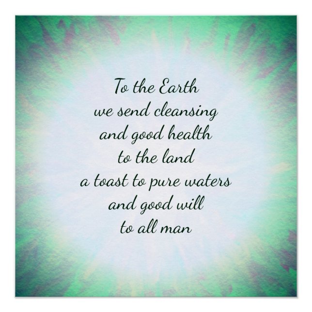 Erdsegnen Poster (Vorderseite)