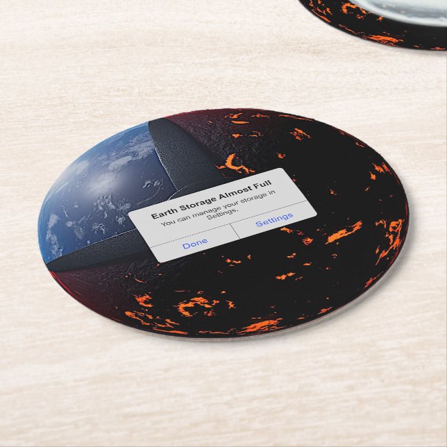 Erdspeicher fast vollständig runder pappuntersetzer (Angewinkelt)