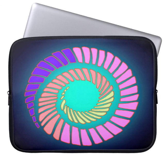 Erdspirale Laptop-Sieb Laptopschutzhülle (Vorderseite)