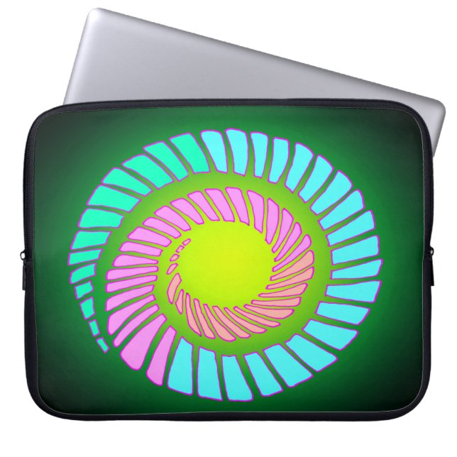 Erdspirale Laptop-Sieb Laptopschutzhülle (Vorderseite)