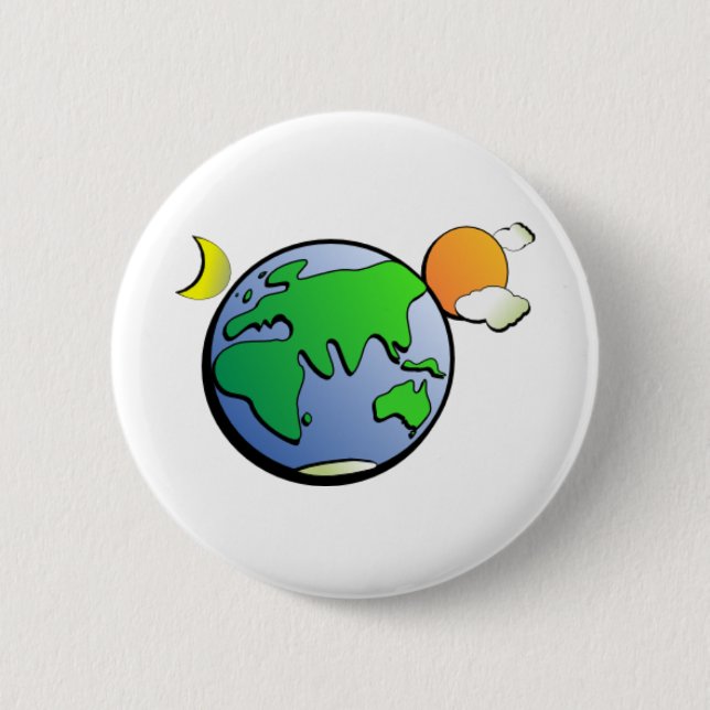 Erdsun-Mond-Knopf Button (Vorderseite)