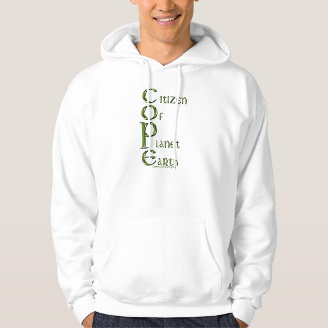 ERDTAG Bürger von Planet Earth COPE Öko Hoodie (Vorderseite)