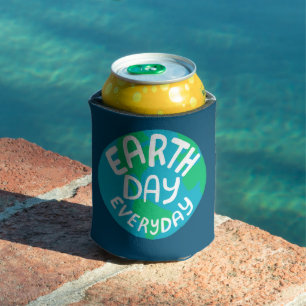 ERDTAG JEDEN TAG Handlettered Planet Dosenkühler