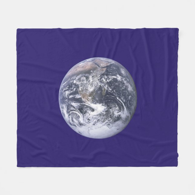 Erdtagsflagge Fleecedecke (Vorderseite (Horizontal))