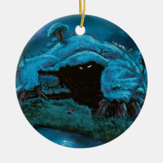 Erdtier-Verzierung Keramik Ornament (Vorne)
