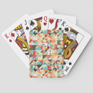 Erdton Geometrisches Muster Spielkarten