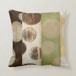 Erdton-hölzerne Platten-Malerei mit Kreisen Kissen