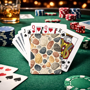 Erdtön-Kieselstein-Fliesenmuster Spielkarten