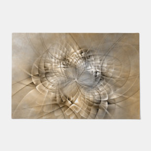 Erdtöne Abstrakte Moderne Fractal-Kunst-Textur Fußmatte