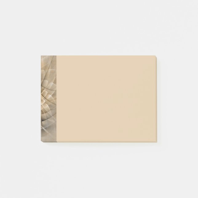 Erdtöne Abstrakte Moderne Fractal-Kunst-Textur Post-it Klebezettel (Vorderseite)