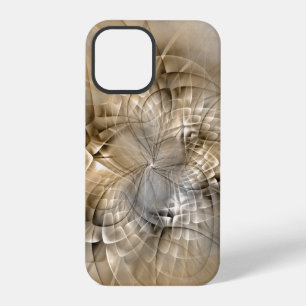 Erdtöne Abstrakte Moderne Fraktal-Kunst-Textur iPhone 12 Pro Hülle