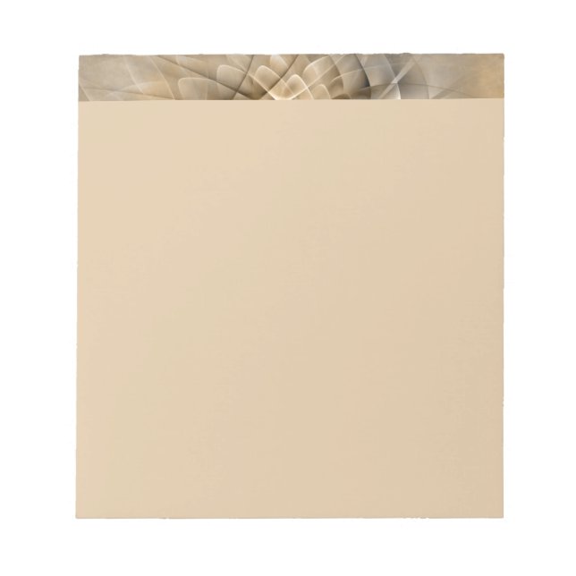 Erdtöne Abstrakte Moderne Fraktal-Kunst-Textur Notizblock (Vorderseite)