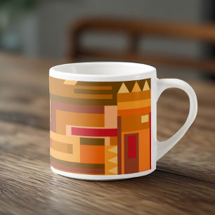 Erdtöne abstraktes Muster Espresso-Tasse Espressotasse