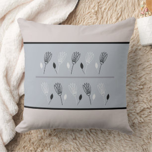 Erdtöne Bläschen und Blätter Muster-Kissen Kissen