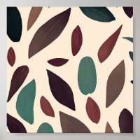 Erdtöne Blätter minimalistische Kunst