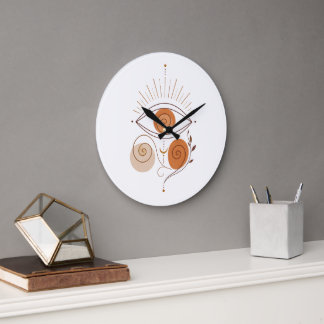 Erdtöne Boho Ästhetik Wanduhr