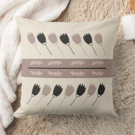 Erdtöne Geometrisches Blumenwirbelkissen Kissen