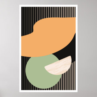 Erdtöne Moderne Geometrische zeitgenössische Kunst Poster