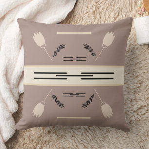 Erdtöne Rustikales geometrisches Kissen