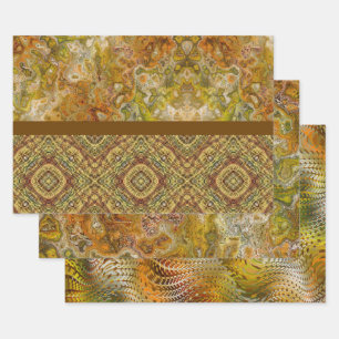 Erdtöne Sampler Geschenkpapier - 3 Designs Set