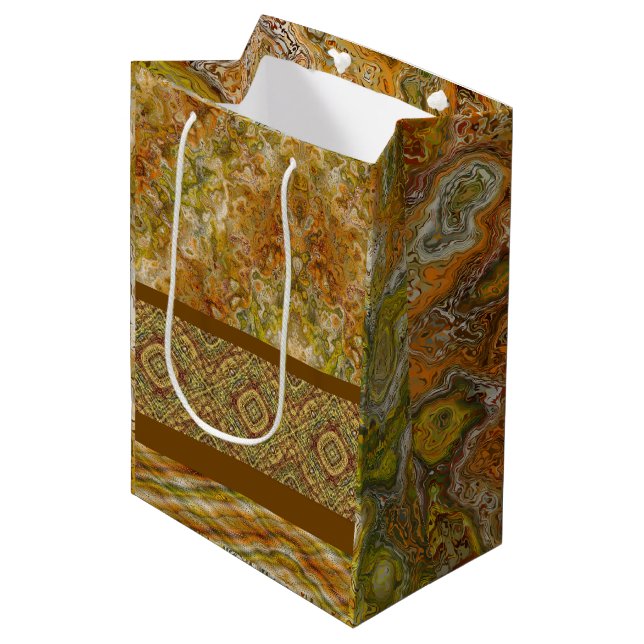 Erdtöne-Sampler-Geschenktasche Mittlere Geschenktüte (Vorderseite Schrägansicht)