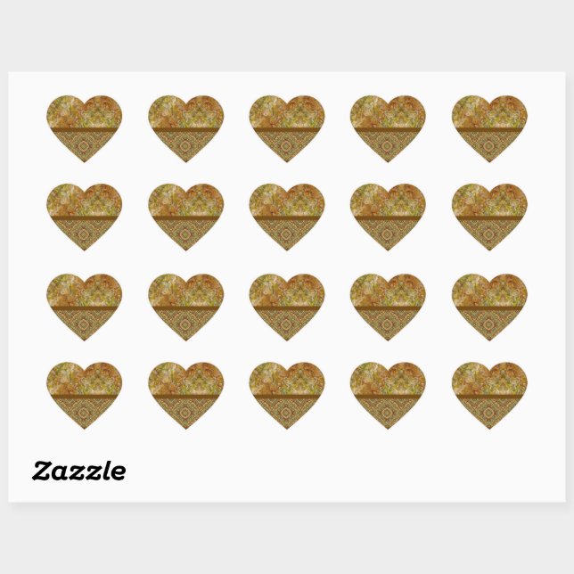Erdtöne Sampler Heart Aufkleber (Blatt)
