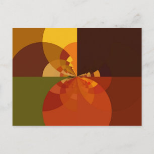 Erdtönige abstrakte Farb-Kunst-Druck-Design Postkarte