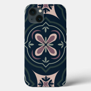 erdtönige florale geometrische Fliesen Case-Mate iPhone Hülle