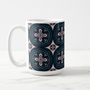 erdtönige florale geometrische Fliesen Kaffeetasse