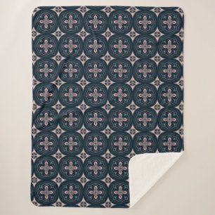 erdtönige florale geometrische Fliesen Sherpadecke