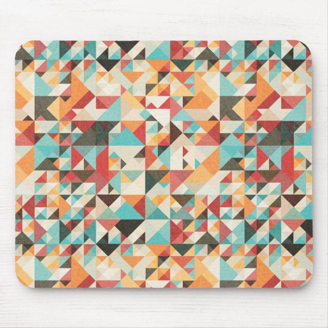 Erdtöniges geometrisches Muster Mousepad (Vorne)