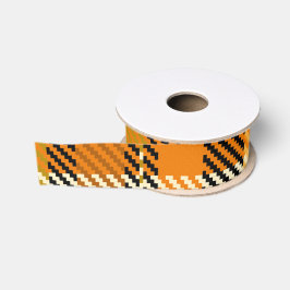 Erdtöniges Karo-Grosgrain-Band Ripsband