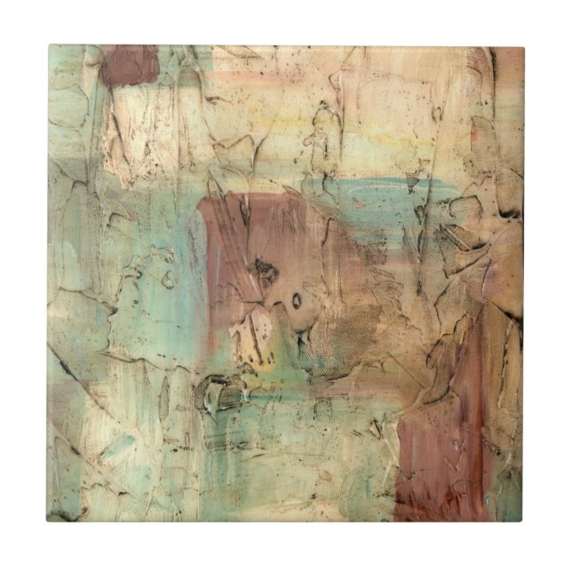 Erdtonmalerei mit gerissener Oberfläche Fliese (Vorderseite)