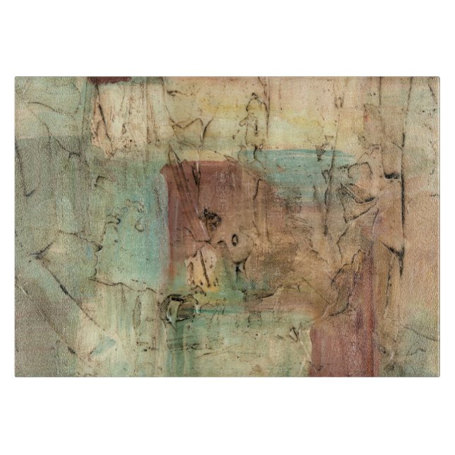 Erdtonmalerei mit gerissener Oberfläche Schneidebrett (Vorderseite)