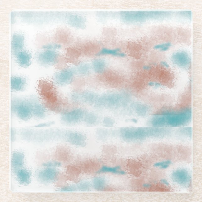 Erdtonwolken Glasuntersetzer (Vorderseite)