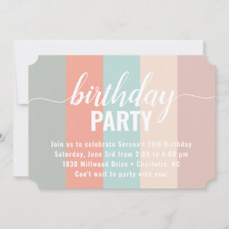 Erdung und Mutation Color Swatch Geburtstag Einladung