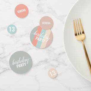 Erdung und Mutation Color Swatch Geburtstag Konfetti