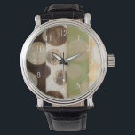 Erdung von Tone-Holzpaneelen mit Kreisen Armbanduhr<br><div class="desc">Dieses Gemälde wurde von Norman Wyatt, Jr. erschaffen und nach dem französischen Verfahren Giclee hergestellt, um Tintenpatronen auf eine Leinwand zu sprühen. Verlieren Sie sich in den konzentrischen Kreisen, der Verschmelzung von Erdtonfarben durch das Gemälde oder dem Holzpaneel-Aussehen des Stückes. Ein großartiger Kauf für jeden, der sich für moderne Kunst...</div>