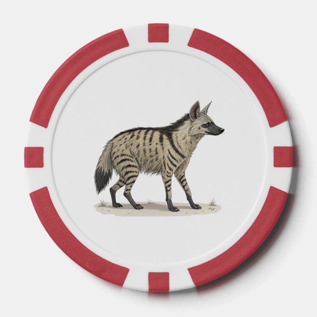 Erdwolf Pokerchips (Vorderseite)