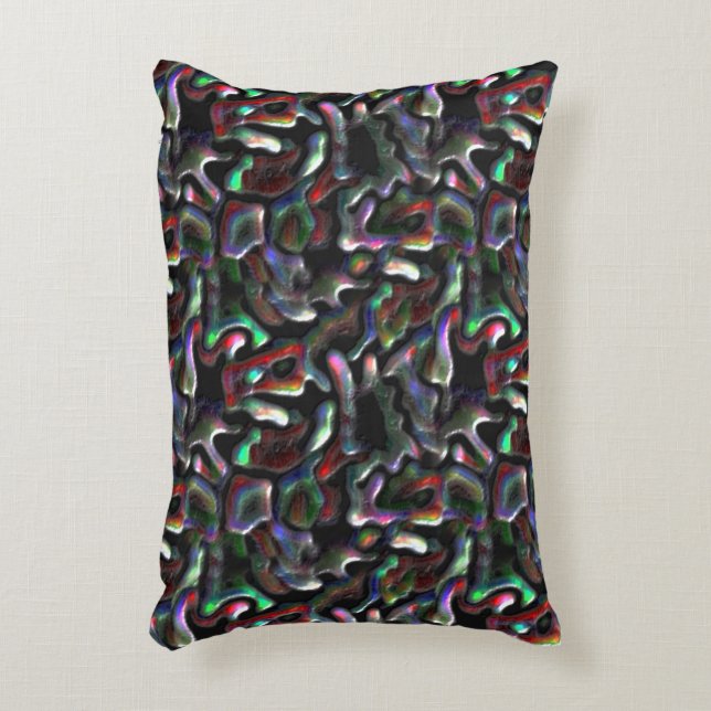 Erdwurmförmige, bunte künstliche Leckereien? Dekokissen (Vorderseite(Vertikal))