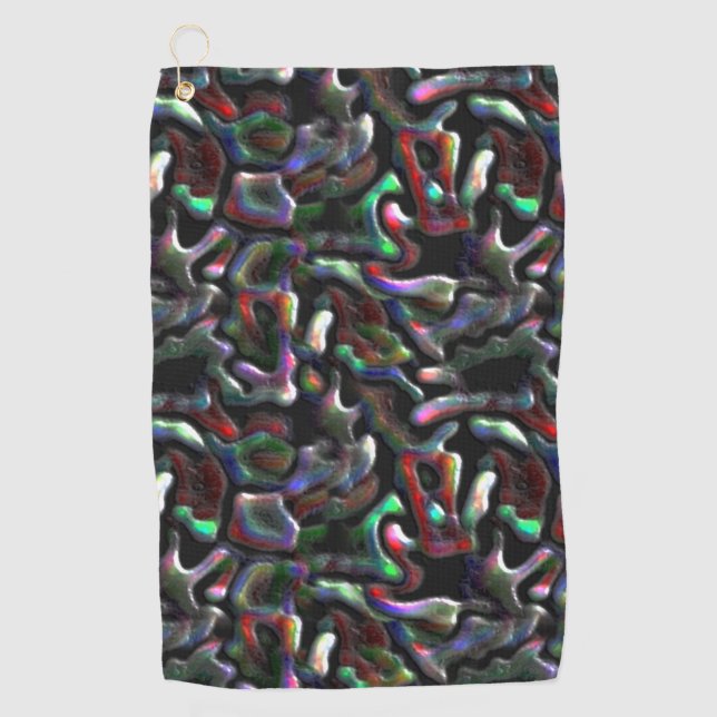 Erdwurmförmige, bunte künstliche Leckereien? Golfhandtuch (Vorderseite)