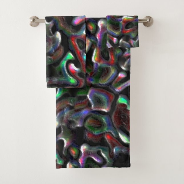 Erdwurmförmige, farbenfrohe Leckereien? Badhandtuch Set (Insitu)