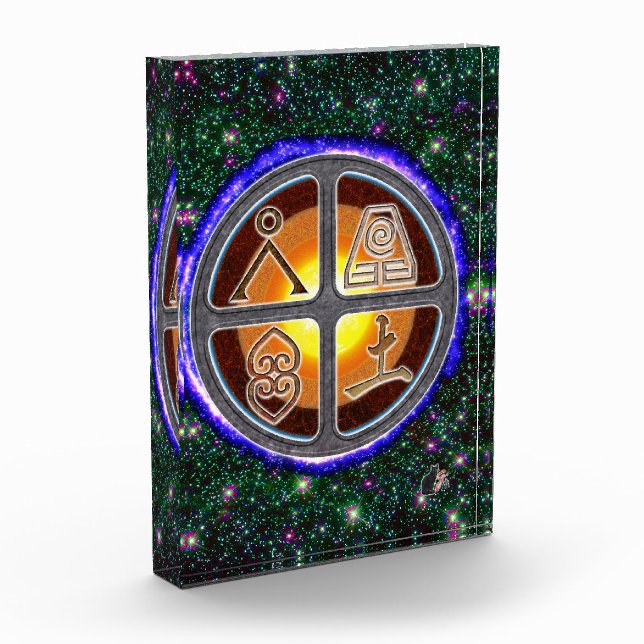 Erdzeichen Acrylblock Fotoblock (Links)