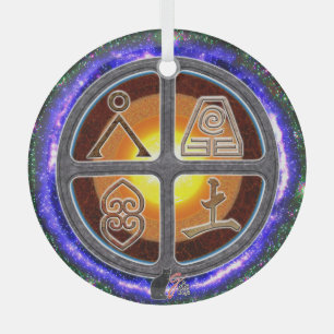 Erdzeichen Ornament Aus Glas