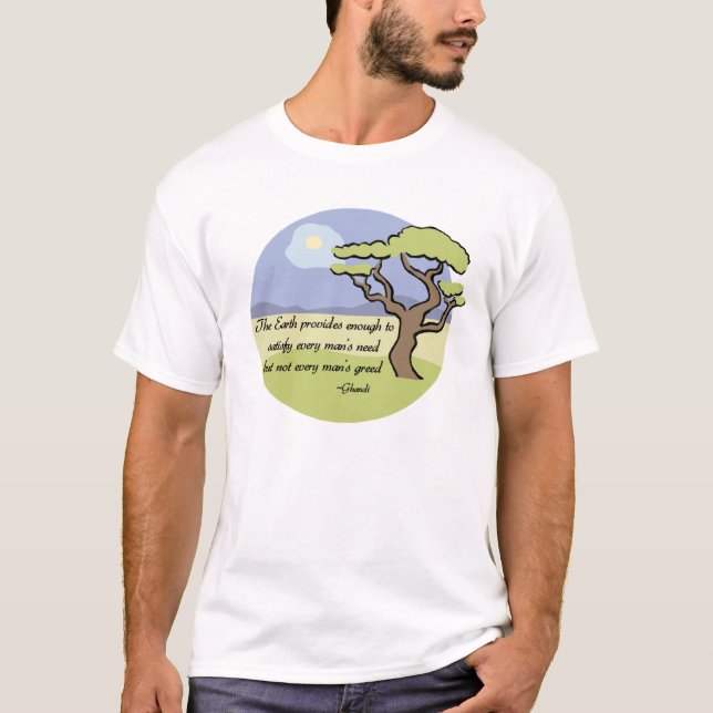 Erdzitat durch Gandhi T - Shirt (Vorderseite)